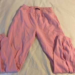 pink brandy melville sweatpants